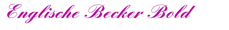 Englische Becker Bold